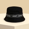 Tommy Jeans Black Logo Tape Bucket Hat on Sivvi